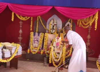 ಸಾಂದೀಪನಿ ಗ್ರಾಮೀಣ ವಿದ್ಯಾಸಂಸ್ಥೆಯಲ್ಲಿ ಶಾರದೋತ್ಸವ