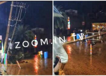 ಸುಳ್ಯ : ಏಕಾಏಕಿ ಭೂಮಿ ಕುಸಿದು ಬೃಹತ್ ಹೊಂಡ ನಿರ್ಮಾಣ : ನೆಲಕ್ಕುರುಳಿದ ವಿದ್ಯುತ್ ಕಂಬ..!!!