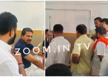 ಹಾವು ಕಡಿತಕ್ಕೊಳಗಾಗಿ ಚಿಕಿತ್ಸೆ ಪಡೆಯುತ್ತಿರುವ ಮಾಜಿ ಶಾಸಕ ಸಂಜೀವ ಮಠಂದೂರುರನ್ನು ಭೇಟಿಯಾಗಿ ಆರೋಗ್ಯ ವಿಚಾರಿಸಿದ ಪುತ್ತಿಲ