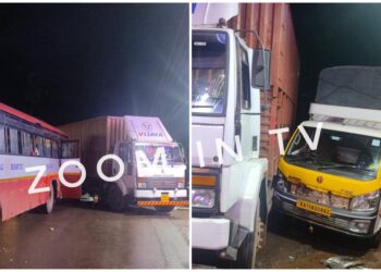 ಪುತ್ತೂರು : ಏಳ್ಮುಡಿ ಪೈ ಶೋರೂಮ್ ಬಳಿ ಸರಣಿ ಅಪಘಾತ..!