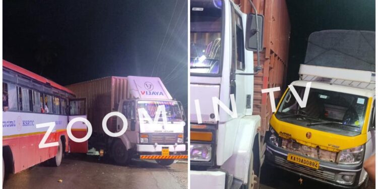 ಪುತ್ತೂರು : ಏಳ್ಮುಡಿ ಪೈ ಶೋರೂಮ್ ಬಳಿ ಸರಣಿ ಅಪಘಾತ..!