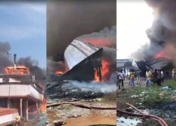 ಉಡುಪಿಯಲ್ಲಿ ಲಂಗರು ಹಾಕಿದ್ದ ಬೋಟ್​ನಲ್ಲಿ ಕಾಣಿಸಿಕೊಂಡ ಬೆಂಕಿ : ಬೋಟ್​ಗಳು ಸುಟ್ಟು ಕರಕಲು