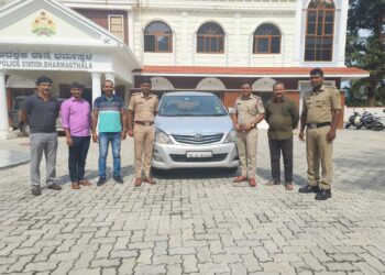 ಧರ್ಮಸ್ಥಳ : ಶೆಡ್ಡಿನಿಂದ ಕಾರು ಕಳವು ಪ್ರಕರಣ : ಮೂವರ ಬಂಧನ ; ಕಾರು ವಶ