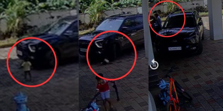 ಚಿಕ್ಕಪ್ಪನ ಕಾರಿನ ಚಕ್ರದಡಿಗೆ ಸಿಲುಕಿ ಮಗು ಮೃತ್ಯು..!!!