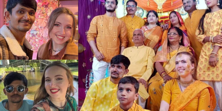 ವಿದೇಶಿ ಚೆಲುವೆ ಜೊತೆ ಲವ್ : ಹಿಂದೂ ಸಂಪ್ರದಾಯದ ಪ್ರಕಾರ ಮದುವೆ ಆದ ಭಾರತೀಯ..!!