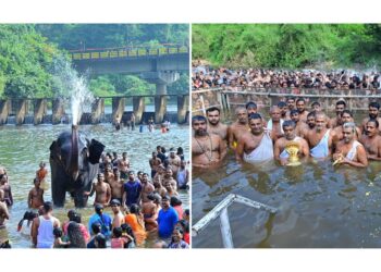 ಕುಮಾರಧಾರಾ ನದಿಯಲ್ಲಿ ಕುಕ್ಕೆಶ್ರೀ ಸುಬ್ರಹ್ಮಣ್ಯ ದೇವರ ಅವಭೃತೋತ್ಸವ