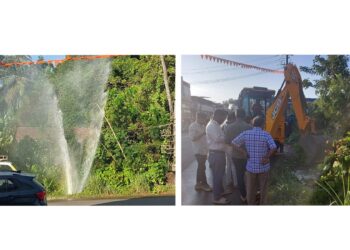 ಪುತ್ತೂರು : ನೀರಿನ ಪೈಪ್ ಗೆ ಹಾನಿ : ತಕ್ಷಣ ದುರಸ್ಥಿಗೊಳಿಸಿದ ನಗರಸಭೆ ಅಧಿಕಾರಿಗಳು