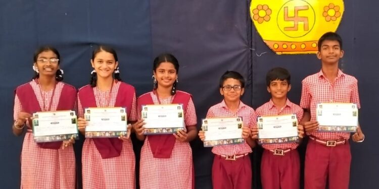 ತಾಲೂಕು ಮಟ್ಟದ ಶಾಂತಿವನ ಟ್ರಸ್ಟ್ ಸ್ಪರ್ಧೆಗಳು : ವಿವೇಕಾನಂದ ಆಂಗ್ಲ ಮಾಧ್ಯಮ ಶಾಲೆಗೆ ಹಲವು ಪ್ರಶಸ್ತಿಗಳು