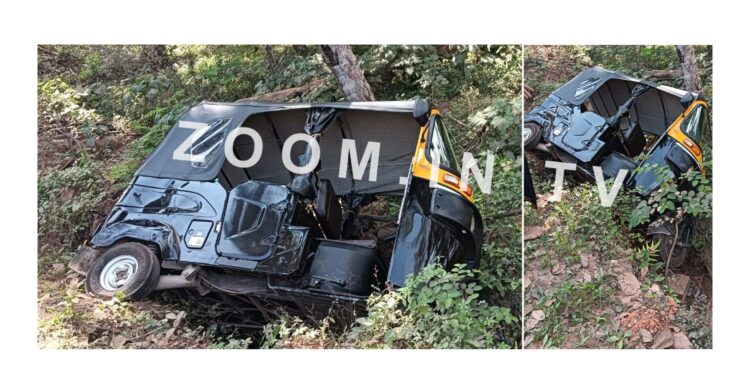 ವಿಟ್ಲ : ಆಟೋ ರಿಕ್ಷಾ ಪಲ್ಟಿ : ಚಾಲಕನಿಗೆ ಗಾಯ..!!