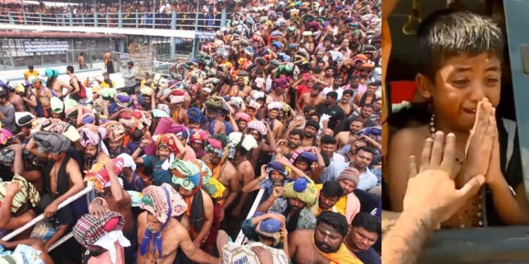 ಶಬರಿಮಲೆಯಲ್ಲಿ ಭಾರೀ ಜನಸಂದಣಿ : ದರ್ಶನ ಸಿಗದೇ ವಾಪಸ್‌..!!