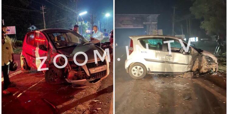 ಪುತ್ತೂರು: ಎರಡು ಕಾರುಗಳ ನಡುವೆ ಭೀಕರ ಅಪಘಾತ; ಆಸ್ಪತ್ರೆಗೆ ದಾಖಲು
