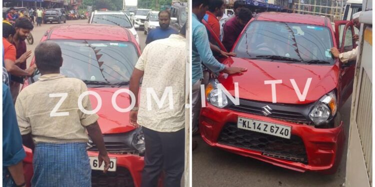 ಕಬಕ : ಐರಾವತ ಬಸ್ ಹಾಗೂ ಕಾರಿನ ನಡುವೆ ಡಿಕ್ಕಿ..!