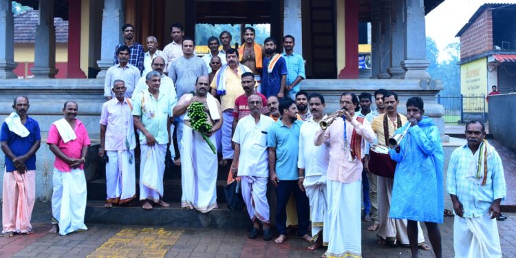 ವಿಟ್ಲ : ಮಹತೋಭಾರ ಶ್ರೀ ಪಂಚಲಿಂಗೇಶ್ವರ ದೇವಸ್ಥಾನದಲ್ಲಿ ವಾರ್ಷಿಕ ಜಾತ್ರೋತ್ಸವ : ಗೊನೆ ಮುಹೂರ್ತ