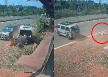 ರಸ್ತೆ ಬದಿ ನಿಂತಿದ್ದ ಮಹಿಳೆಗೆ ಡಿಕ್ಕಿ ಹೊಡೆದ ಕಾರು : ದೃಶ್ಯ ಸಿಸಿಟಿವಿಯಲ್ಲಿ ಸೆರೆ ; ಠಾಣೆಗೆ ಬಂದು ಶರಣಾದ ಕಾರು ಚಾಲಕ