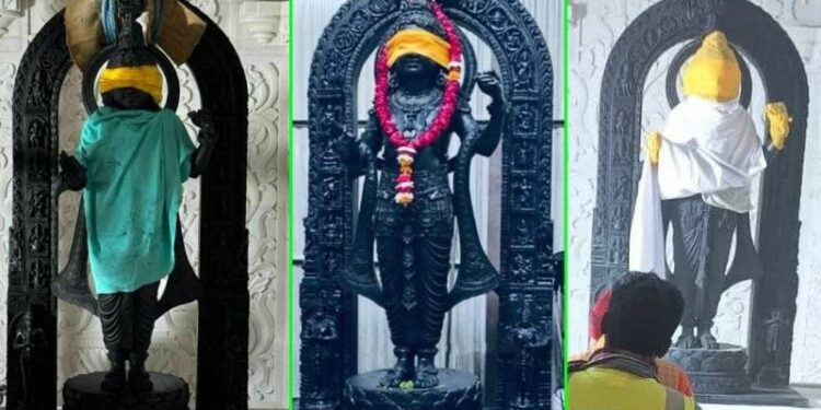 ಅಯೋಧ್ಯೆ ಗರ್ಭಗುಡಿಯಲ್ಲಿ ವಿರಾಜಮಾನವಾದ ‘ರಾಮಲಲ್ಲಾ’ ಮೂರ್ತಿ : ಫೋಟೋ ಬಿಡುಗಡೆ