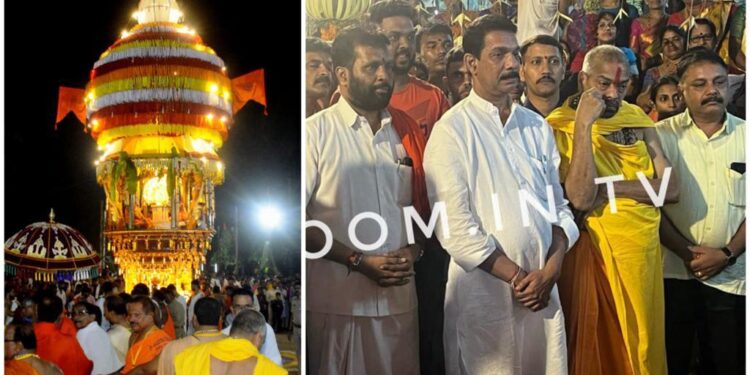 ಪೆರುವಾಜೆ : ಇತಿಹಾಸ ಬರೆದ ವೈಭವದ ಬ್ರಹ್ಮರಥೋತ್ಸವ :ಆಕರ್ಷಕ ಬೆಡಿ :ಮಾಣಿಲ ಶ್ರೀ , ಕಟೀಲ್,ಪುತ್ತಿಲ ಸಹಿತ ಹಲವು ಗಣ್ಯರು ಭಾಗಿ