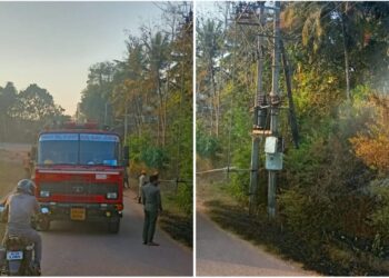 ಪುತ್ತೂರು : ಸೂತ್ರಬೆಟ್ಟು ಟ್ರಾನ್ಸ್ಫಾರ್ಮರ್ ಬಳಿ ಅಗ್ನಿ ಅವಘಡ…!