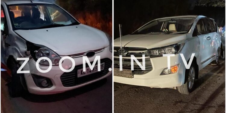 ಪುತ್ತೂರು : ಕಾರು ಅಪಘಾತ : ಅಪಾಯದಿಂದ ಪಾರಾದ ಕಾವು ಹೇಮಾನಾಥ್ ಶೆಟ್ಟಿ