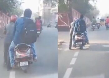 ರ‍್ಯಾಪಿಡೋ ಬೈಕ್​ನಲ್ಲಿ ಪೆಟ್ರೋಲ್ ಖಾಲಿ : ಕೆಳಗೆ ಇಳಿಯದ ಗ್ರಾಹಕ ; ವೀಡಿಯೋ ವೈರಲ್..!