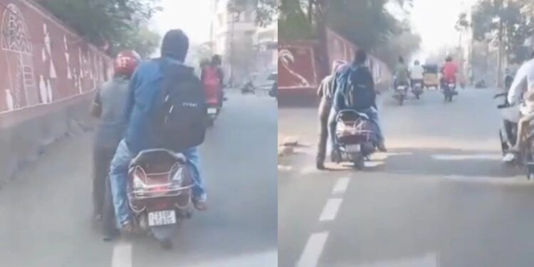 ರ್ಯಾಪಿಡೋ ಬೈಕ್ನಲ್ಲಿ ಪೆಟ್ರೋಲ್ ಖಾಲಿ : ಕೆಳಗೆ ಇಳಿಯದ ಗ್ರಾಹಕ ; ವೀಡಿಯೋ ವೈರಲ್..!