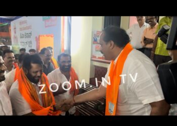 ಮಂಗಳೂರು ಜಿಲ್ಲಾ ಬಿಜೆಪಿ ಕಚೇರಿಗೆ ಆಗಮಿಸಿದ ಅರುಣ್ ಕುಮಾರ್ ಪುತ್ತಿಲ : ಶಾಲು ಹಾಕಿ ಸ್ವಾಗತಿಸಿದ ಕಾರ್ಯಕರ್ತರು
