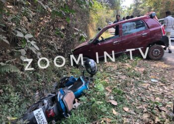 ವಿಟ್ಲ : ಬೈಕ್-ಕಾರಿನ ನಡುವೆ ಅಪಘಾತ : ಓರ್ವ ಗಂಭೀರ