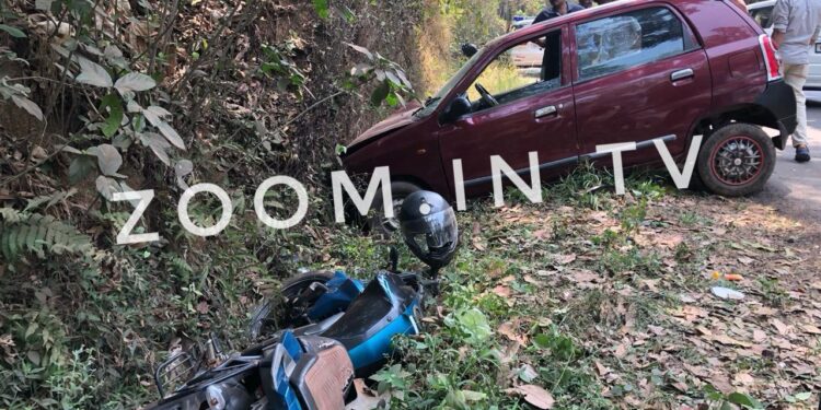 ವಿಟ್ಲ : ಬೈಕ್-ಕಾರಿನ ನಡುವೆ ಅಪಘಾತ : ಓರ್ವ ಗಂಭೀರ