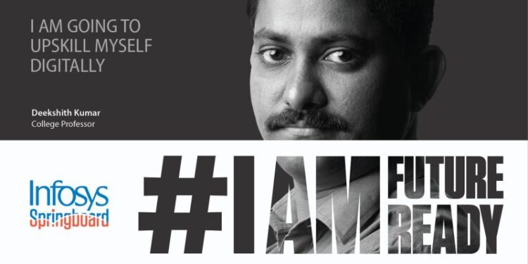 ಇನ್ಫೋಸಿಸ್ ಸ್ಪ್ರಿಂಗ್ ಬೋರ್ಡ್ ಜಾಹೀರಾತಿನಲ್ಲಿ ಪ್ರಾಧ್ಯಾಪಕ ದೀಕ್ಷಿತ್ ಕುಮಾರ್