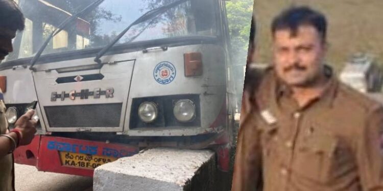 ಬ್ರೇಕ್ ಫೇಲ್ : ಚಾಲಕನ ಸಮಯ ಪ್ರಜ್ಞೆಯಿಂದ ತಪ್ಪಿತು ಭಾರೀ ಅನಾಹುತ..!