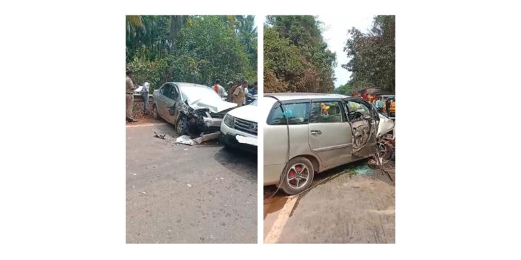 ಪುತ್ತೂರು : ಕಾರುಗಳ ನಡುವೆ ಅಪಘಾತ : ಹಲವರಿಗೆ ಗಾಯ..!