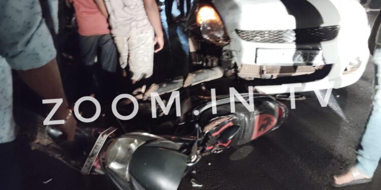 ಪುರುಷರಕಟ್ಟೆ : ಬೈಕ್-ಕಾರಿನ ನಡುವೆ ಡಿಕ್ಕಿ : ಬೈಕ್ ಸವಾರನಿಗೆ ಗಾಯ