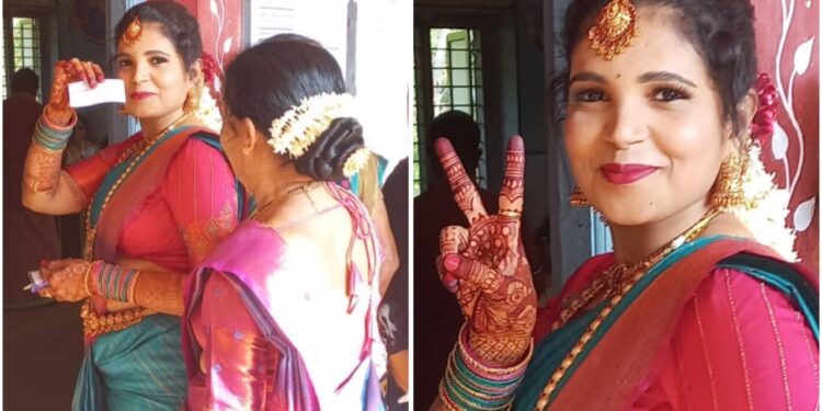 ಪುತ್ತೂರು : ಮದುವೆಗೂ ಮುಂಚೆ ಮತ ಚಲಾಯಿಸಿದ ಮದುಮಗಳು..!