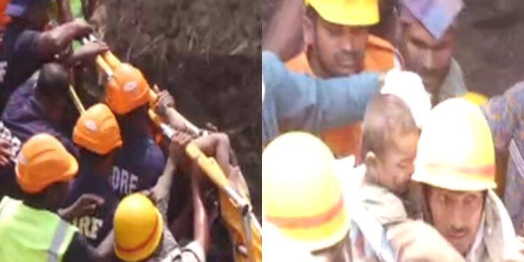 ಕೊಳವೆ ಬಾವಿಗೆ ಬಿದ್ದಿದ್ದ 2 ವರ್ಷದ ಸಾತ್ವಿಕ್ ರಕ್ಷಣೆ : ಸತತ 20 ಗಂಟೆಗಳ ಕಾರ್ಯಾಚರಣೆ ಯಶಸ್ವಿ..!