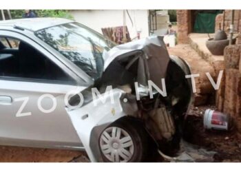 ನಿಯಂತ್ರಣ ತಪ್ಪಿ ಹೋಟೆಲ್ ಗೆ ಡಿಕ್ಕಿ ಹೊಡೆದ ಕಾರು : ವಿಟ್ಲ ಮೂಲದ ದಂಪತಿಗೆ ಗಂಭೀರ ಗಾಯ..!