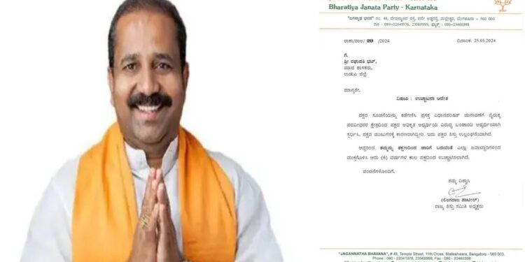 ಬಿಜೆಪಿಯಿಂದ ಮಾಜಿ ಶಾಸಕ ರಘುಪತಿ ಭಟ್​ ಉಚ್ಚಾಟನೆ