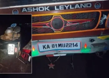 ದ್ವಿಚಕ್ರ ವಾಹನಕ್ಕೆ ಬೋರ್‌ವೆಲ್ ಲಾರಿ ಡಿಕ್ಕಿ : ತಂದೆ ಮೃತ್ಯು, ಮಗ ಗಂಭೀರ