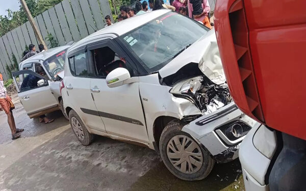 ಟ್ಯಾಂಕರ್ ಲಾರಿ ಮತ್ತು ಕಾರುಗಳ ನಡುವೆ ಸರಣಿ ಅಪಘಾತ : ನಾಲ್ವರಿಗೆ ಗಾಯ!