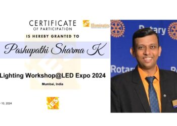 ‘ಎಲ್ ಇಡಿ ಎಕ್ಸ್ ಪೋ-2024 ಮುಂಬೈ’, ಲೈಟಿಂಗ್ ಕಾರ್ಯಾಗಾರದಲ್ಲಿ ಪಶುಪತಿ ಶರ್ಮರಿಗೆ ಪ್ರಶಸ್ತಿ