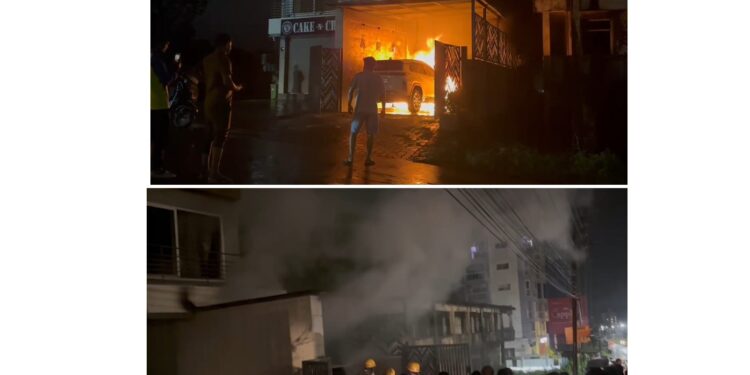 ಮಂಗಳೂರು : ಪಾರ್ಕಿಂಗ್ ನಲ್ಲಿ ನಿಲ್ಲಿಸಿದ್ದ ಕಾರು ಅಗ್ನಿಗಾಹುತಿ!