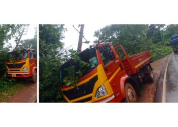 ವಿಟ್ಲ : ಲಾರಿ ಚಾಲನೆ ವೇಳೆ ಚಾಲಕನಿಗೆ ಎದೆನೋವು : ನಿಯಂತ್ರಣ ತಪ್ಪಿ ವಿದ್ಯುತ್ ಕಂಬಕ್ಕೆ ಡಿಕ್ಕಿ!