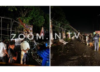 ಬಿಸಿ ರೋಡ್: ಮುಖ್ಯ ರಸ್ತೆಯಲ್ಲಿ ನೆಲಕ್ಕುರುಳಿದ ವಿದ್ಯುತ್ ಕಂಬ, ಮೊಬೈಲ್ ಟವರ್ ..!!!