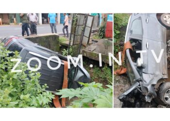 ವಿಟ್ಲ : ಚಾಲಕನ ನಿಯಂತ್ರಣ ತಪ್ಪಿ ಕಾಲುವೆಗೆ ಬಿದ್ದ ಕಾರು ..!!!