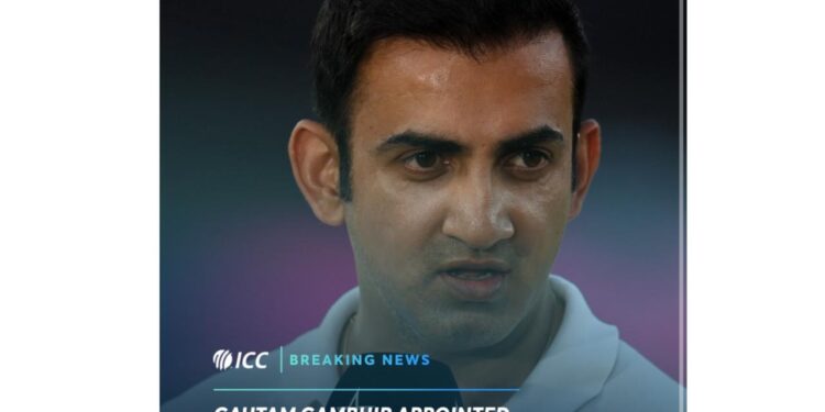 ಟೀಮ್​ ಇಂಡಿಯಾ ಮುಖ್ಯ ಕೋಚ್​​​ ಆಗಿ ಗಂಭೀರ್​ ನೇಮಕ : ಬಿಸಿಸಿಐ ಅಧಿಕೃತ ಘೋಷಣೆ!