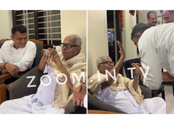 ಮಾಜಿ ಕೇಂದ್ರ ಸಚಿವ ಬಿ. ಜನಾರ್ಧನ ಪೂಜಾರಿಯವರನ್ನು ಭೇಟಿಯಾಗಿ ಆಶೀರ್ವಾದ ಪಡೆದ ಸಂಸದ ಕ್ಯಾಪ್ಟನ್ ಬ್ರಿಜೇಶ್ ಚೌಟ