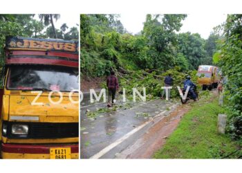 ಮಿತ್ತೂರು : ರಸ್ತೆಗೆ ಅಡ್ಡಲಾಗಿ ಬಿದ್ದ ಮರ : ಎಂ.ಡಿ.ಎಸ್. ಸಂಸ್ಥೆಯ ಲಾರಿಗೆ ಹಾನಿ : ಚಾಲಕನ ಸಮಯಪ್ರಜ್ಞೆಯಿಂದಾಗಿ ತಪ್ಪಿದ ಅನಾಹುತ!