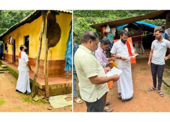 ಪುತ್ತೂರು :ಸಿಡಿಲು ಬಡಿದು ಮನೆಗೆ ಹಾನಿ : ಭೇಟಿ ನೀಡಿ ಪರಿಹಾರಕ್ಕೆ ಮನವಿ ಮಾಡಿದ ಪುತ್ತಿಲ