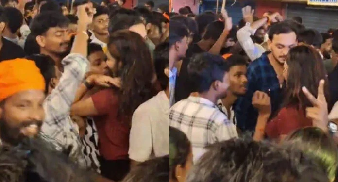 ಅಷ್ಟಮಿ ಮೆರವಣಿಗೆ ವೇಳೆ ಯುವತಿಯೊಂದಿಗೆ ಅಶ್ಲೀಲ ನೃತ್ಯ : ವೀಡಿಯೋ ವೈರಲ್!