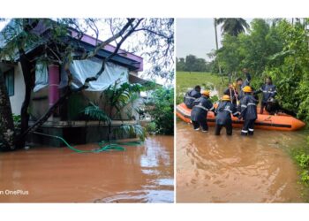 ಫಲ್ಗುಣಿ ನದಿಯಲ್ಲಿ ಉಕ್ಕಿ ಹರಿದ ನೀರು : ಪೊಳಲಿ, ಅಮ್ಮುಜೆ ಭಾಗದಲ್ಲಿ ತಗ್ಗು ಪ್ರದೇಶ ಜಲಾವೃತ