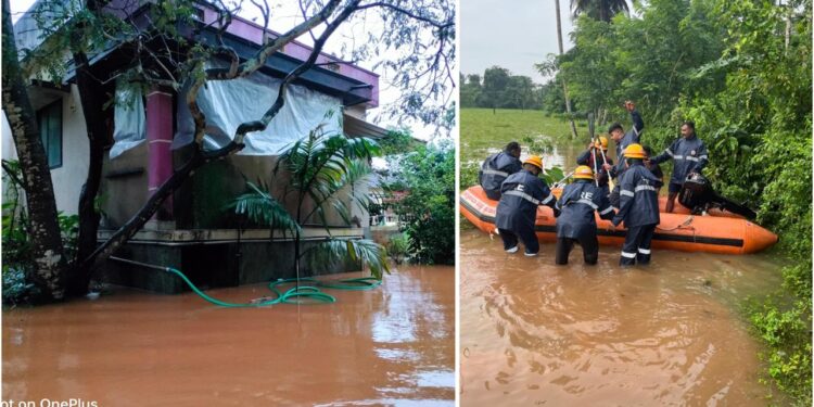 ಫಲ್ಗುಣಿ ನದಿಯಲ್ಲಿ ಉಕ್ಕಿ ಹರಿದ ನೀರು : ಪೊಳಲಿ, ಅಮ್ಮುಜೆ ಭಾಗದಲ್ಲಿ ತಗ್ಗು ಪ್ರದೇಶ ಜಲಾವೃತ