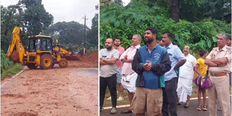 ತೆಂಕಿಲದಲ್ಲಿ ರಾಷ್ಟ್ರೀಯ ಹೆದ್ದಾರಿಗೆ ಗುಡ್ಡ ಕುಸಿತ : ಭರದಿಂದ ಸಾಗುತ್ತಿದೆ ತೆರವು ಕಾರ್ಯ!
